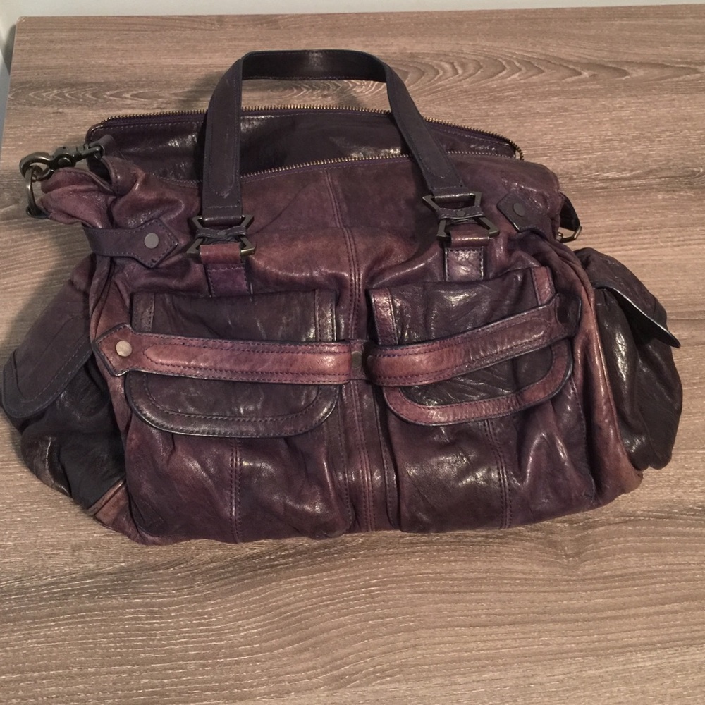 Junior Drake Purple Leather Purse